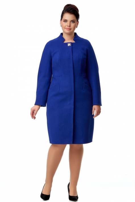 Женское пальто из текстиля с воротником 8000932