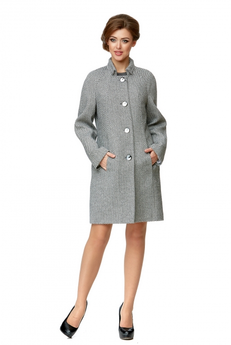 Женское пальто из текстиля с воротником 8000959