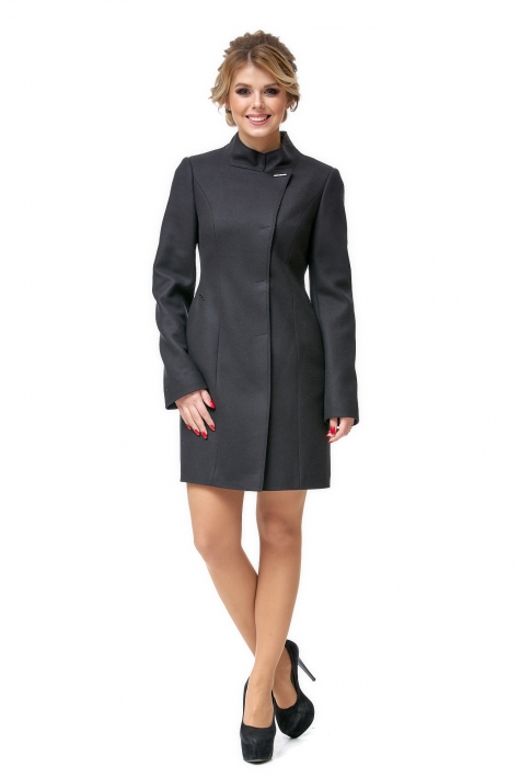 Женское пальто из текстиля с воротником 8001037