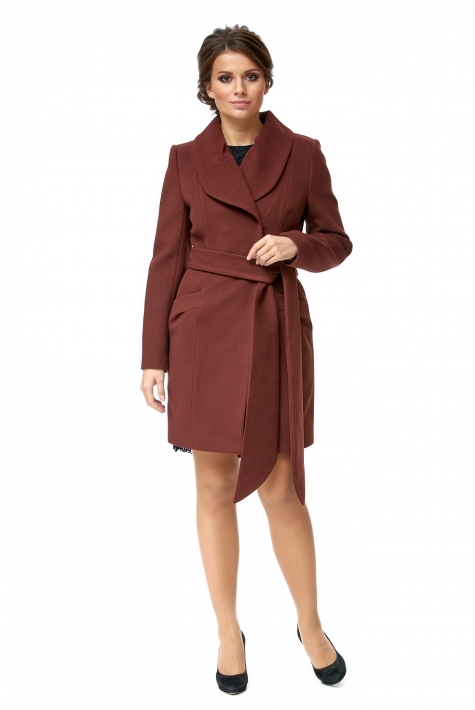 Женское пальто из текстиля с воротником 8001039