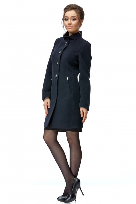 Женское пальто из текстиля с воротником 8001775
