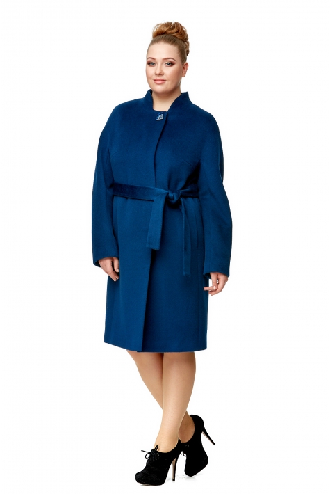 Женское пальто из текстиля с воротником 8001962