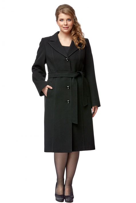 Женское пальто из текстиля с воротником 8002666