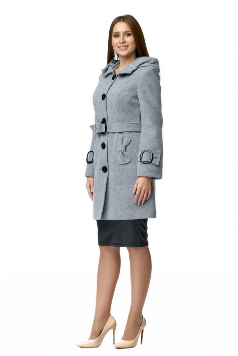 Женское пальто из текстиля с капюшоном 8002894