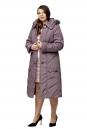 Женское пальто из текстиля с капюшоном, отделка песец 8010529-2
