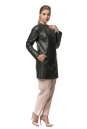 Женское кожаное пальто из натуральной кожи без воротника 8013041-2