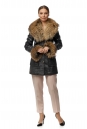 Женская кожаная куртка из натуральной кожи с воротником, отделка енот 8014737-2