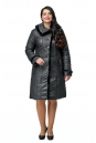 Женское пальто из текстиля с капюшоном, отделка норка 8015923-2