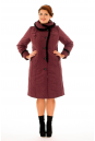 Женское пальто из текстиля с капюшоном, отделка норка 8015983