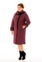 Женское пальто из текстиля с капюшоном, отделка норка 8015983-2
