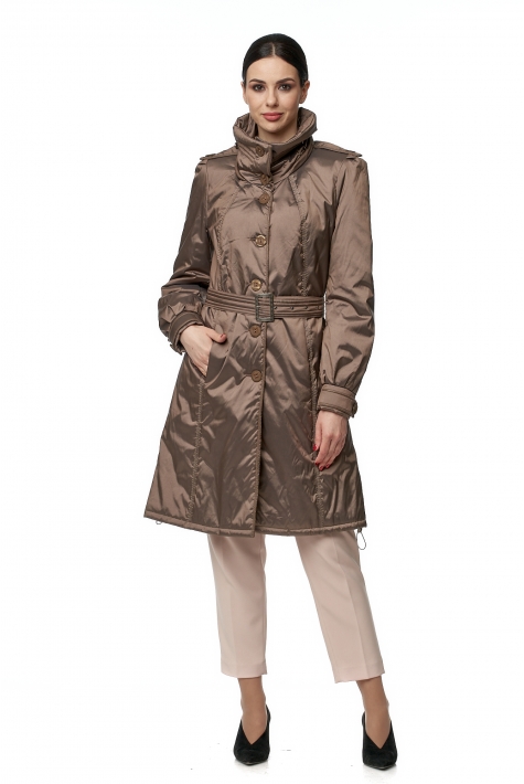 Женское пальто из текстиля с воротником 8016200
