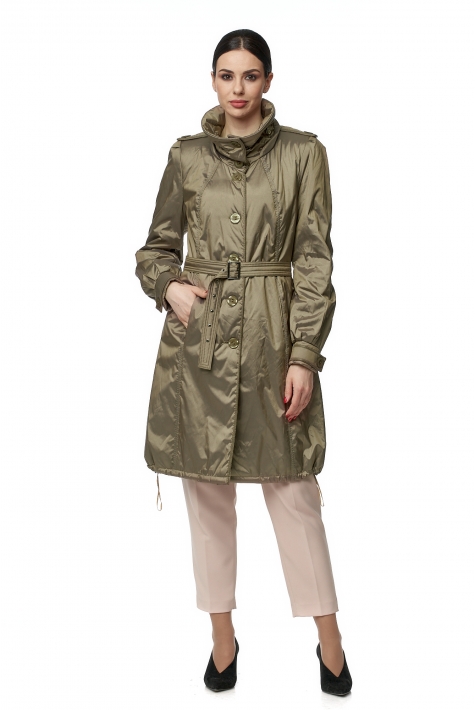 Женское пальто из текстиля с воротником 8016201