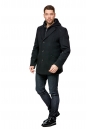 Мужское пальто из текстиля с капюшоном 8017316