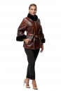 Женская кожаная куртка из эко-кожи с воротником, отделка искусственный мех 8019561-2