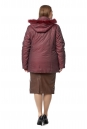Пуховик женский из текстиля с капюшоном, отделка песец 8020908-3